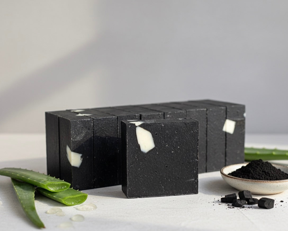 Artisan Charcoal & Aloe Shea Butter Soap Bar