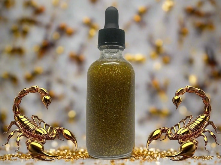 Hexed by Scorpio Glitter Body Oil. (Chanel N0•5)