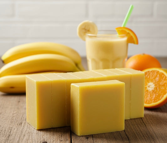 Artisan Banana Orange Smoothie Shea Butter Soap Bar