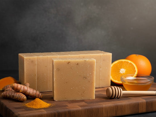 Artisan Turmeric Honey & Orange Shea Butter Soap Bar