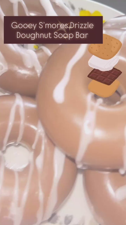 Gooey S’more Glaze Drizzle Doughnut Soap Bar 🍩